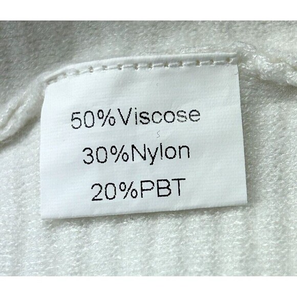 Anrabess Women XL White Oversized Sweater Long Sleeve Quarter Zip Pullover T3 - Picture 10 of 11